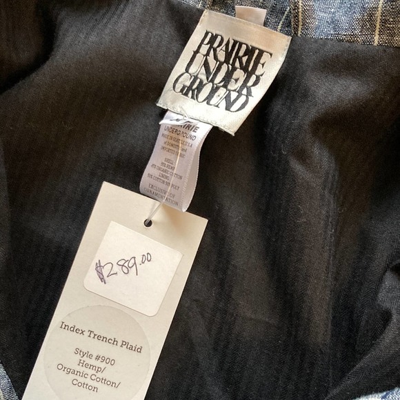 Prairie Underground Index Trench Plaid Coat Jacket - Picture 12 of 12